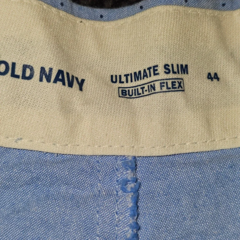 Old Navy Ultimate Slim Shorts Mens 44 Blue Micro Dot Good